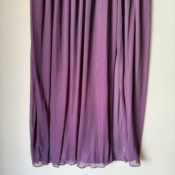 David's Bridal sz 4 Purple lace sheer maxi gown dress - Picture 6 of 10